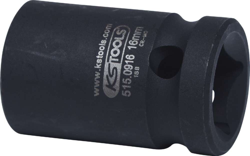 Produktbild KS Tools 1/2 Zoll 12-kant-Kraft-Stecknuss kurz 16 mm Gesamtlänge 38 mm bild 2