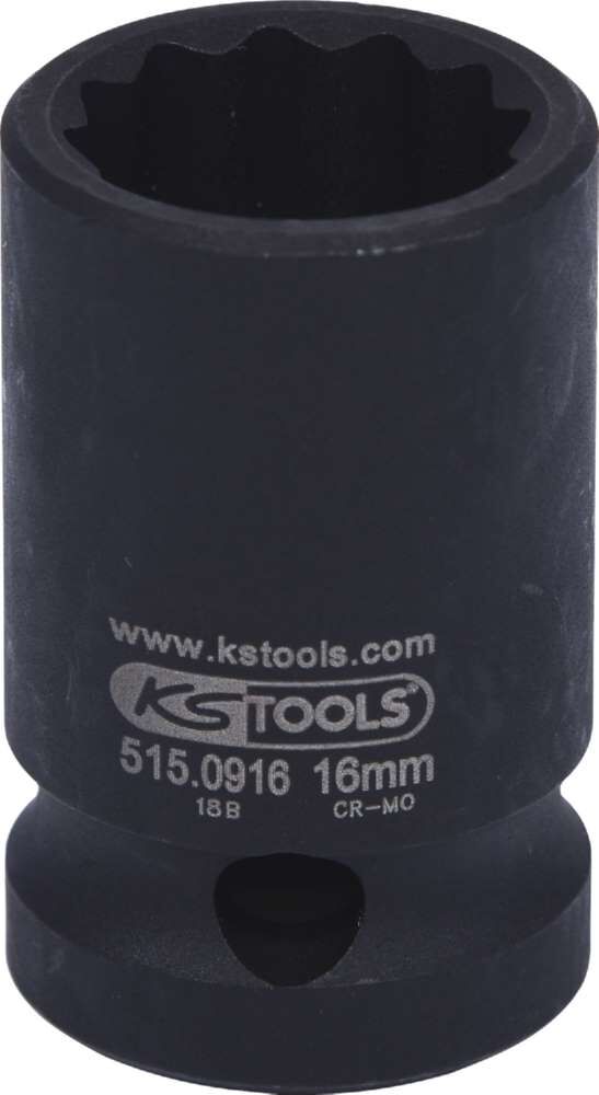 Produktbild KS Tools 1/2 Zoll 12-kant-Kraft-Stecknuss kurz 16 mm Gesamtlänge 38 mm bild 6