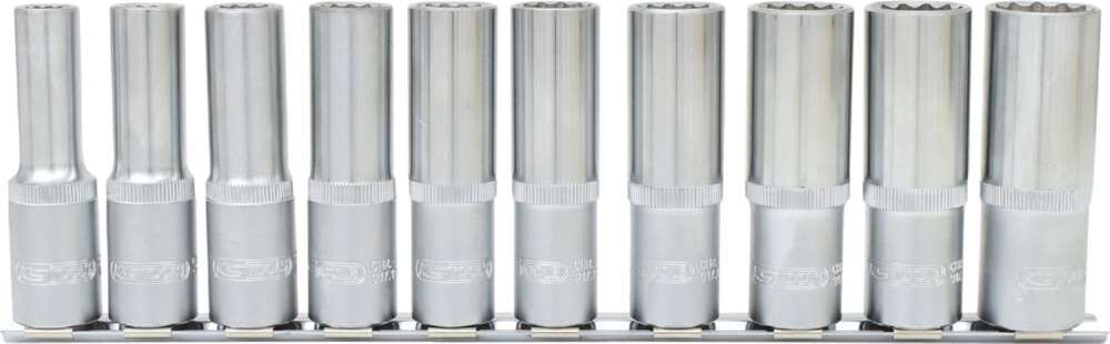 KS Tools 1/2 Zoll 12-kant-Stecknuss-Satz lang 10 Teile Produktbild KS Tools 1/2 Zoll 12-kant-Stecknuss-Satz lang 10 Teile