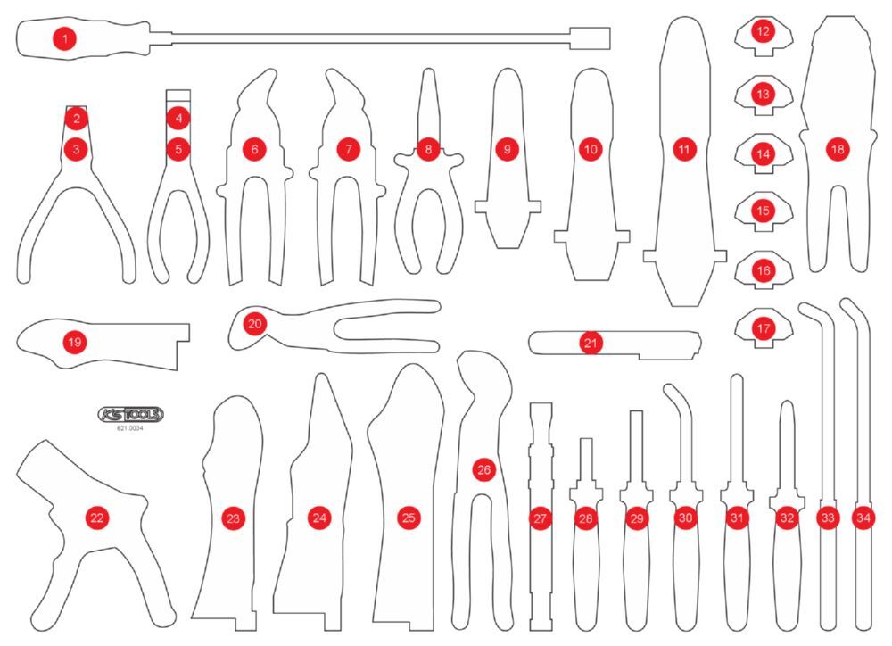 Produktbild KS Tools Leere Schaumstoffeinlage 568 x 782 mm für Werkstattwagen
