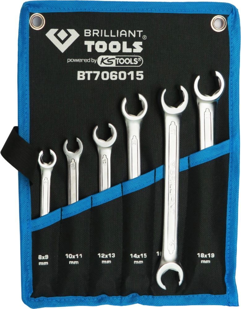 Brilliant Tools Leitungsschlüssel Satz mit 6 Teilen 8 bis 19 mm Produktbild Brilliant Tools Leitungsschlüssel Satz mit 6 Teilen 8 bis 19 mm