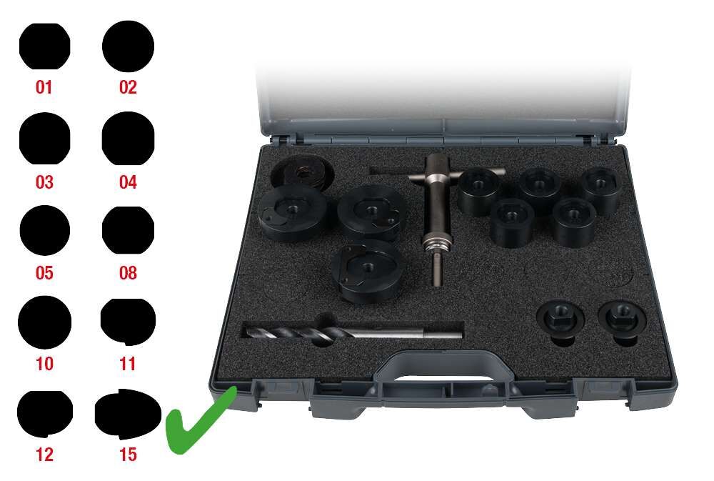 KS Tools Lochstanzen-Satz für Ford Abstandssensoren PDC 30 Teile Produktbild KS Tools Lochstanzen-Satz für Ford Abstandssensoren PDC 30 Teile bild 10