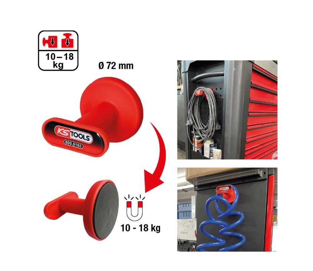KS Tools Magnethalter zum aufhängen von Druckluftschläuchen bis 18 kg Produktbild KS Tools Magnethalter zum aufhängen von Druckluftschläuchen bis 18 kg bild 2