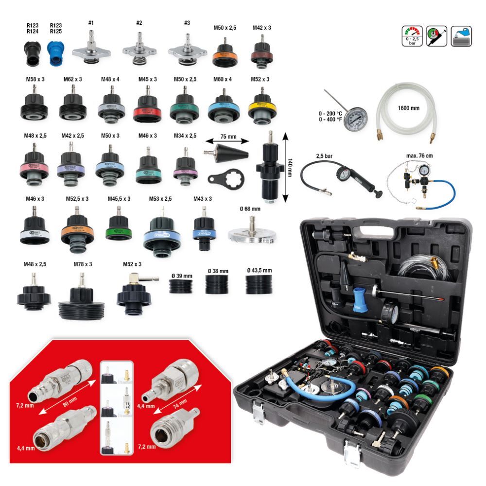Produktbild MASTER Kühlsystem-Diagnose-Service-Satz, 40-tlg bild 2