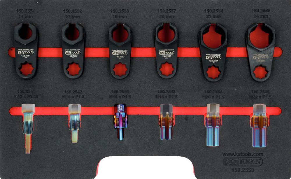 Produktbild KS Tools Master Reparatur Werkzeug Satz für Abgassonden 12 teilig