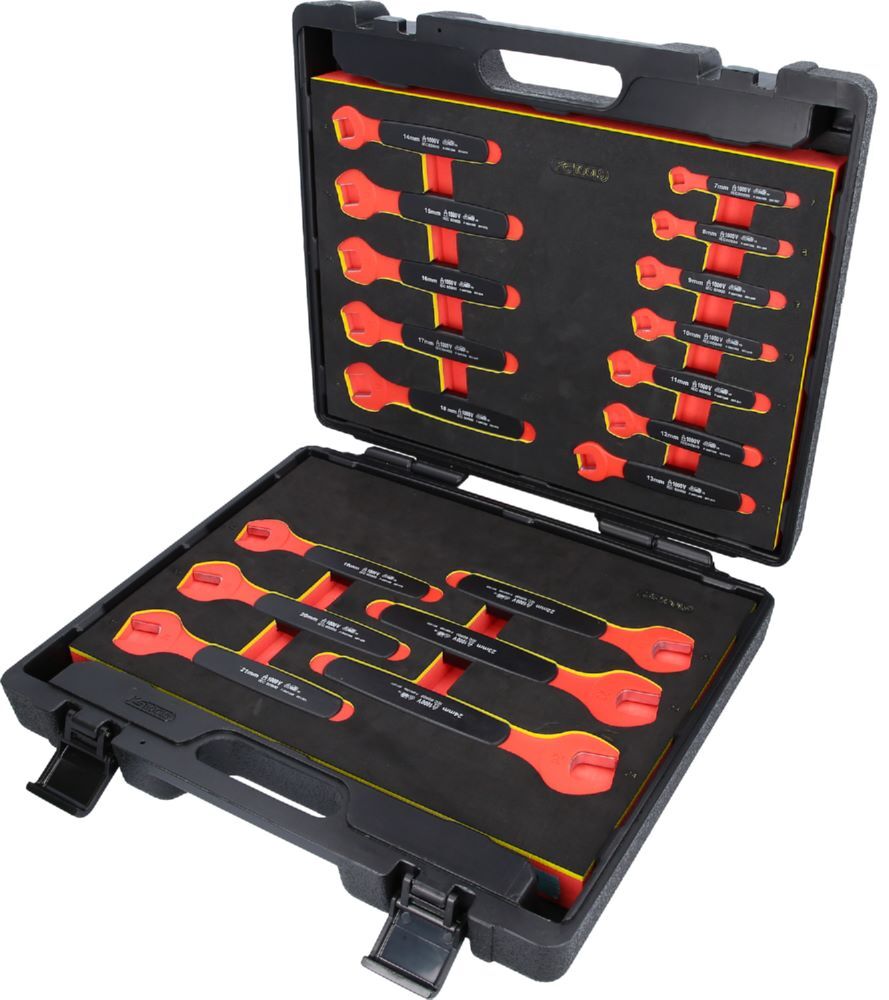 Produktbild KS Tools Maulschlüssel Satz mit Schutzisolierung 18 teilig