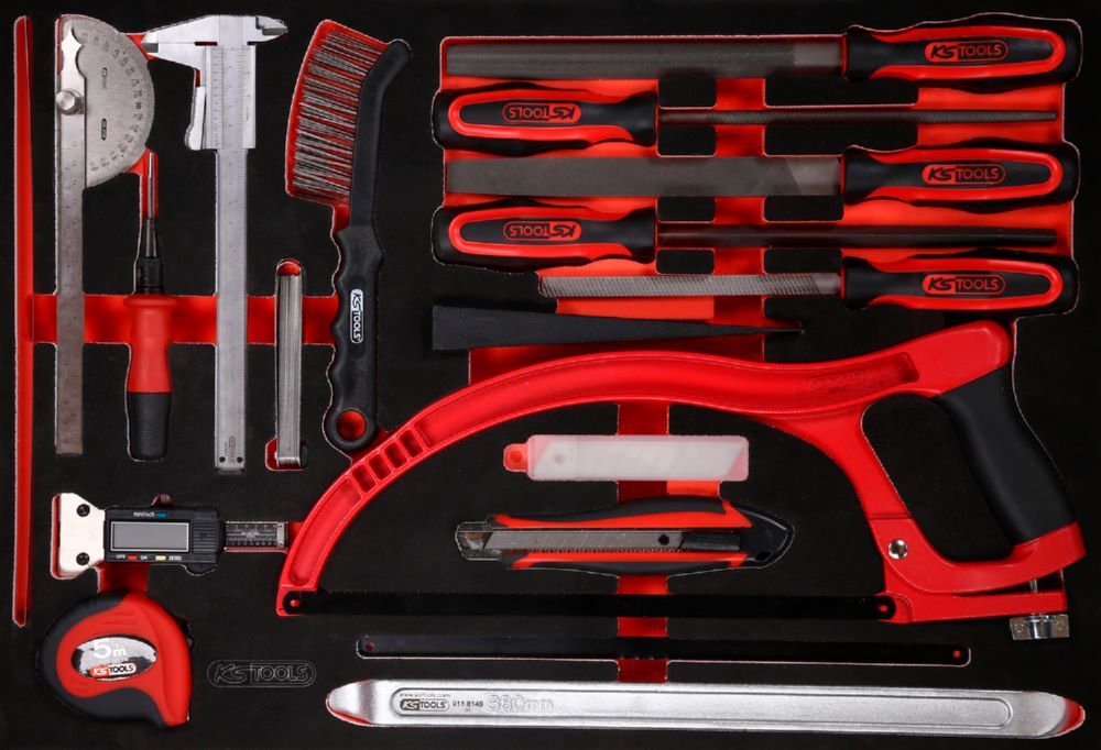 Produktbild KS Tools Messwerkzeuge und Feilen Satz Einlagengröße M 28 teilig