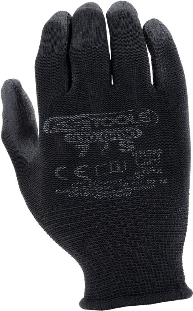 Produktbild KS Tools Mikro Feinstrickhandschuhe 12 Paar schwarz Größe 7 