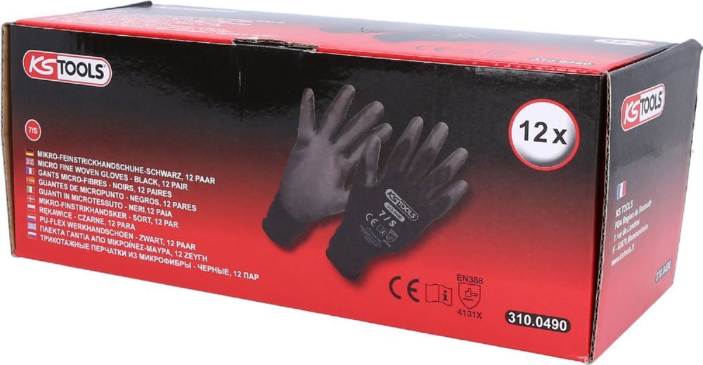 Produktbild Mikro-Feinstrickhandschuhe-schwarz, 7, 12 Paar bild 2