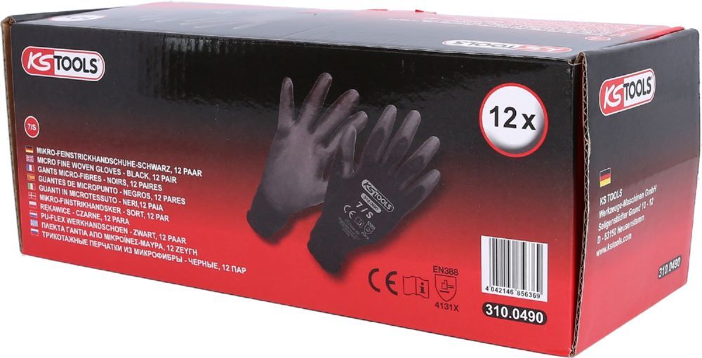 Produktbild Mikro-Feinstrickhandschuhe-schwarz, 7, 12 Paar bild 3