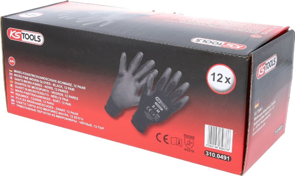 Produktbild Mikro-Feinstrickhandschuhe-schwarz, 8, 12 Paar bild 3