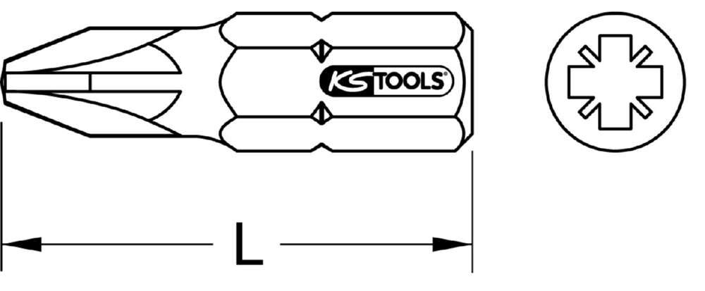 KS Tools 1/4 Zoll Mini Bit für Kreuz Schlitz Schrauben PZ 0 und 18mm KS Tools 1/4 Zoll Mini Bit für Kreuz Schlitz Schrauben PZ 0 und 18mm