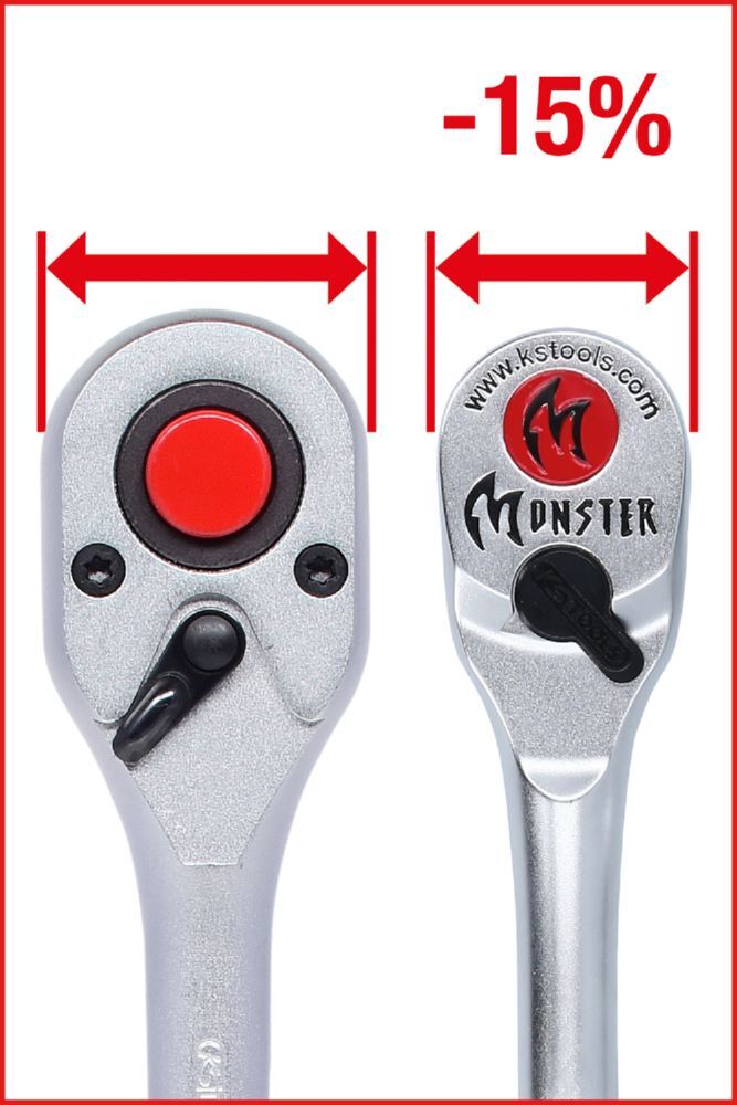 Produktbild 3/8" Monster Umschaltknarre, 96 Zahn bild 12