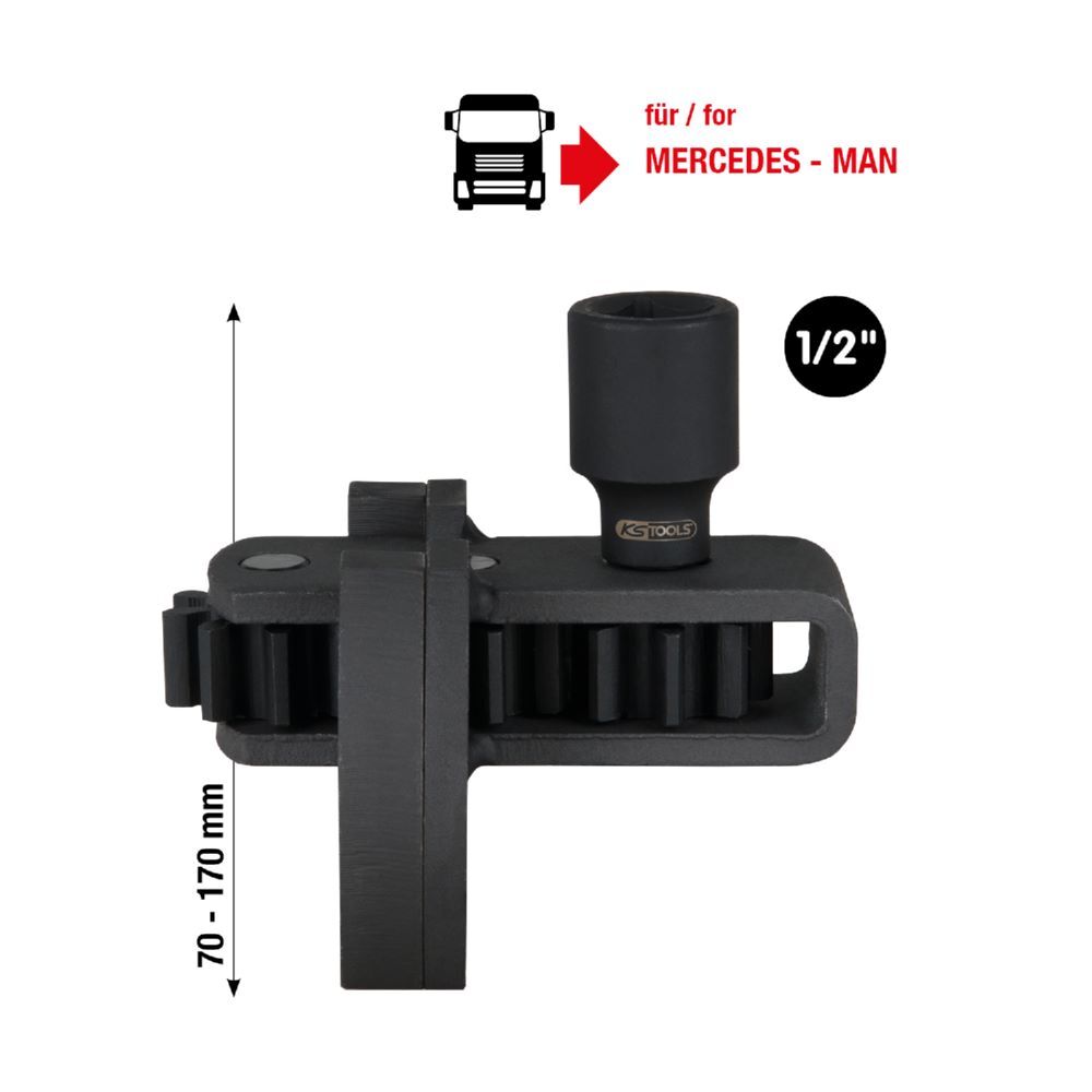 Produktbild 1/2" Motor-Durchdrehvorrichtung für Mercedes / MAN, 100mm bild 2