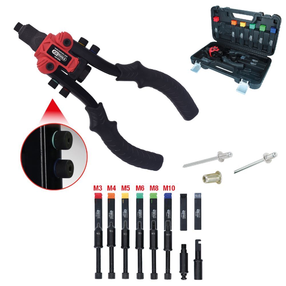 Produktbild KS Tools 3 in 1 Nietzangen-Satz 15 teilig
