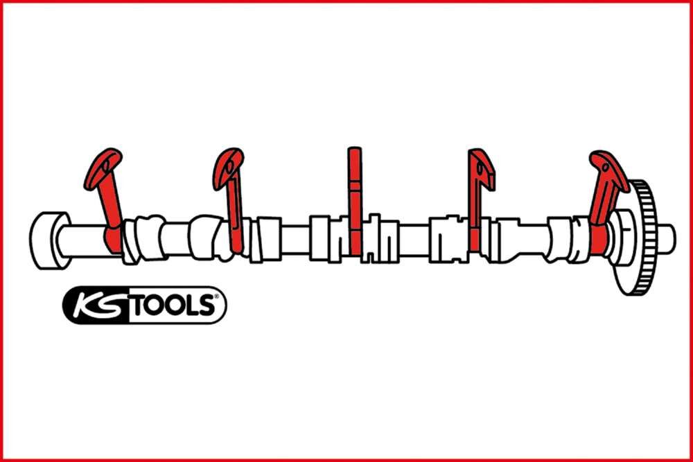 KS Tools Nockenwellen Montage und Demotage Satz für VAG 9 Teile