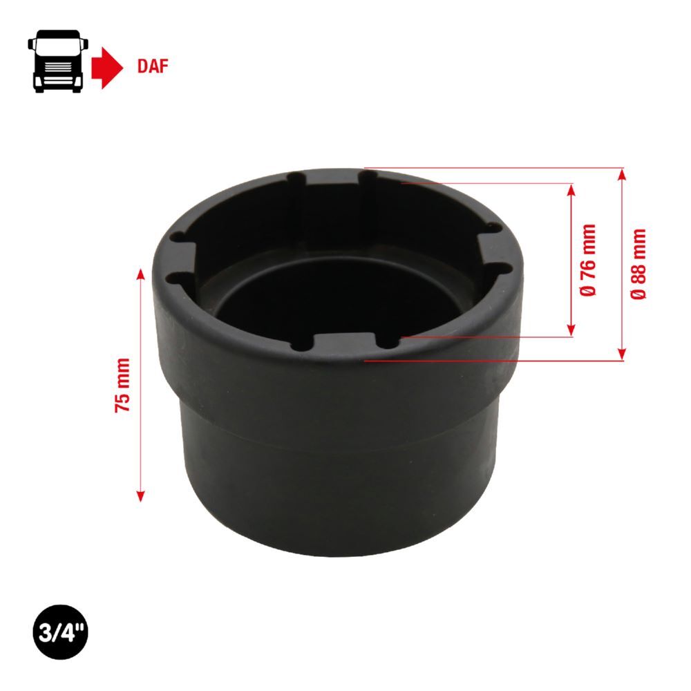 KS Tools Nutmuttern 3/4 Zoll Schlüssel mit 4 Zapfen für DAF Innenzapfen Produktbild KS Tools Nutmuttern 3/4 Zoll Schlüssel mit 4 Zapfen für DAF Innenzapfen