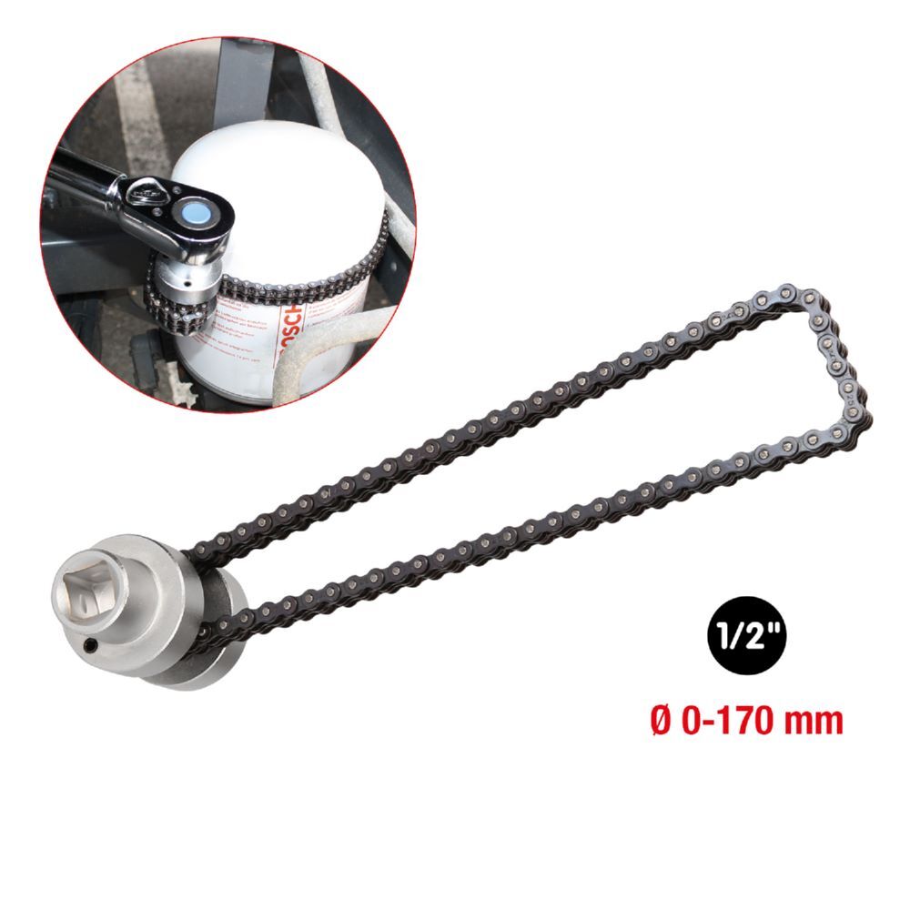 Produktbild Ölfilter- und Lufttrocknerpatronen-Kettenschlüssel, Ø 170 mm bild 2