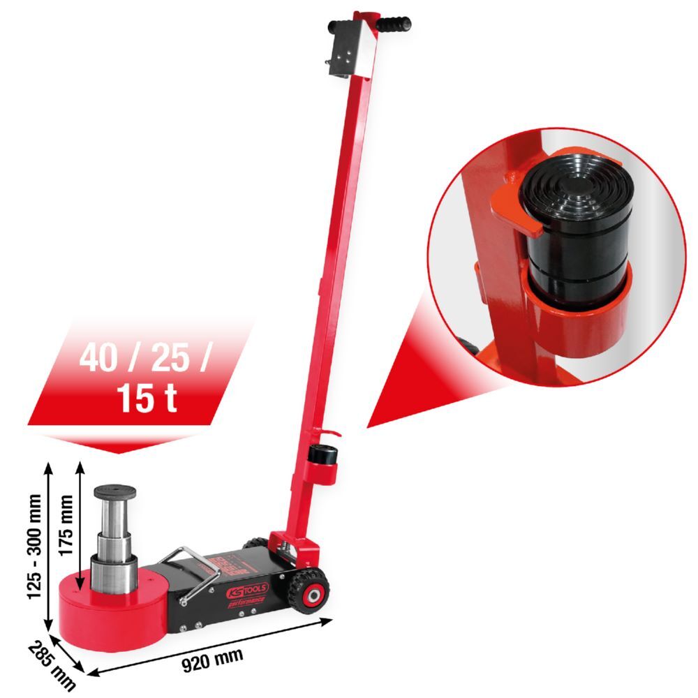 KS Tools Wagenheber performance Lufthydraulischer 40 25 15 Tonnen Produktbild KS Tools Wagenheber performance Lufthydraulischer 40 25 15 Tonnen
