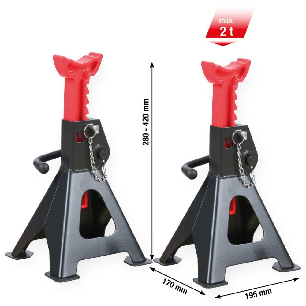 KS Tools Stahl Unterstellbock performance mit Schnellverstellung 2000 kg Produktbild KS Tools Stahl Unterstellbock performance mit Schnellverstellung 2000 kg bild 2