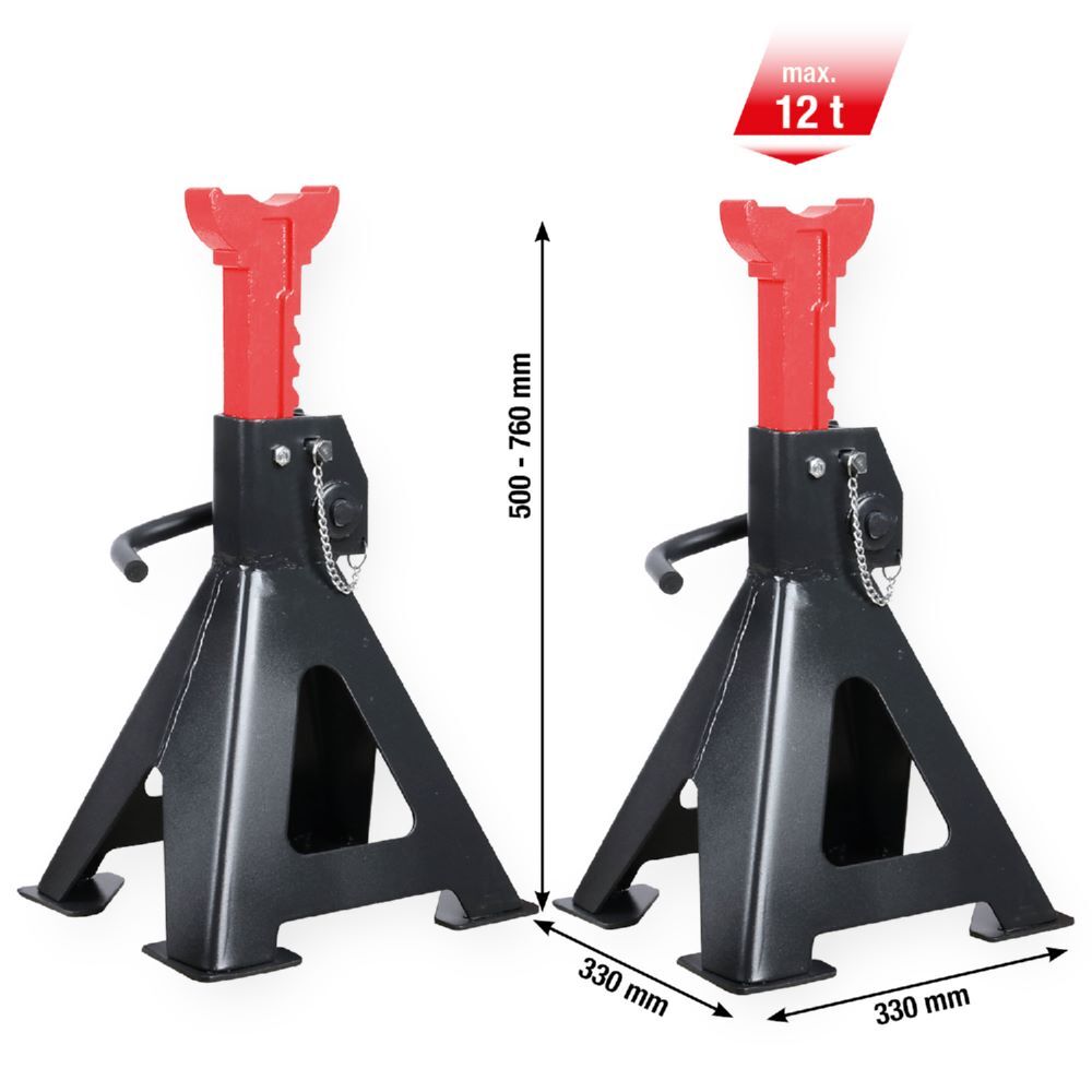 KS Tools Stahl Unterstellbock mit Schnellverstellung Traglast 12000 kg paarweise Produktbild KS Tools Stahl Unterstellbock mit Schnellverstellung Traglast 12000 kg paarweise bild 2