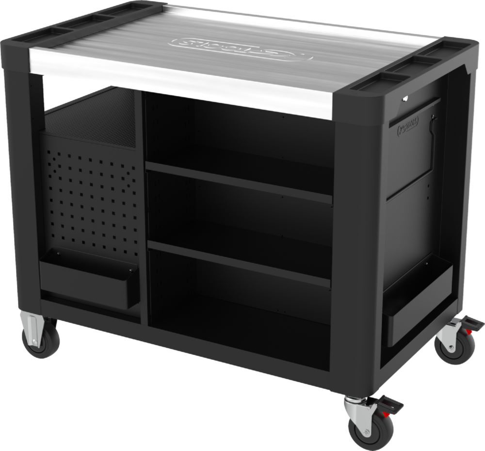 Produktbild PERFORMANCEplus P35 SCHWARZ/ROT Werkstattwagen mit 12 Schubladen bild 2