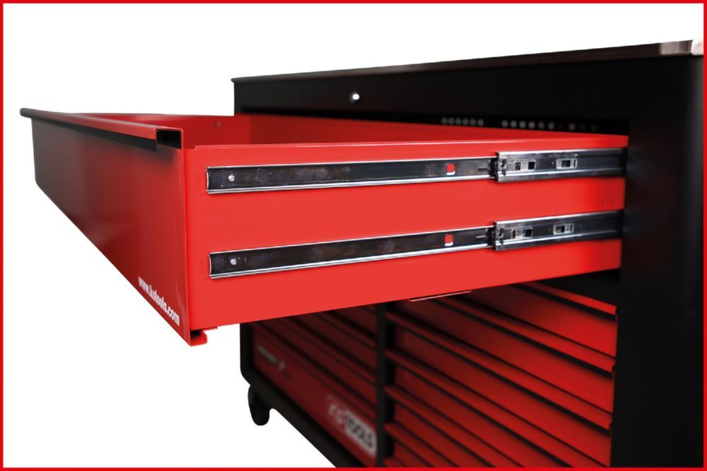 Produktbild PERFORMANCEplus P45 SCHWARZ/ROT Werkstattwagen mit 14 Schubladen bild 6