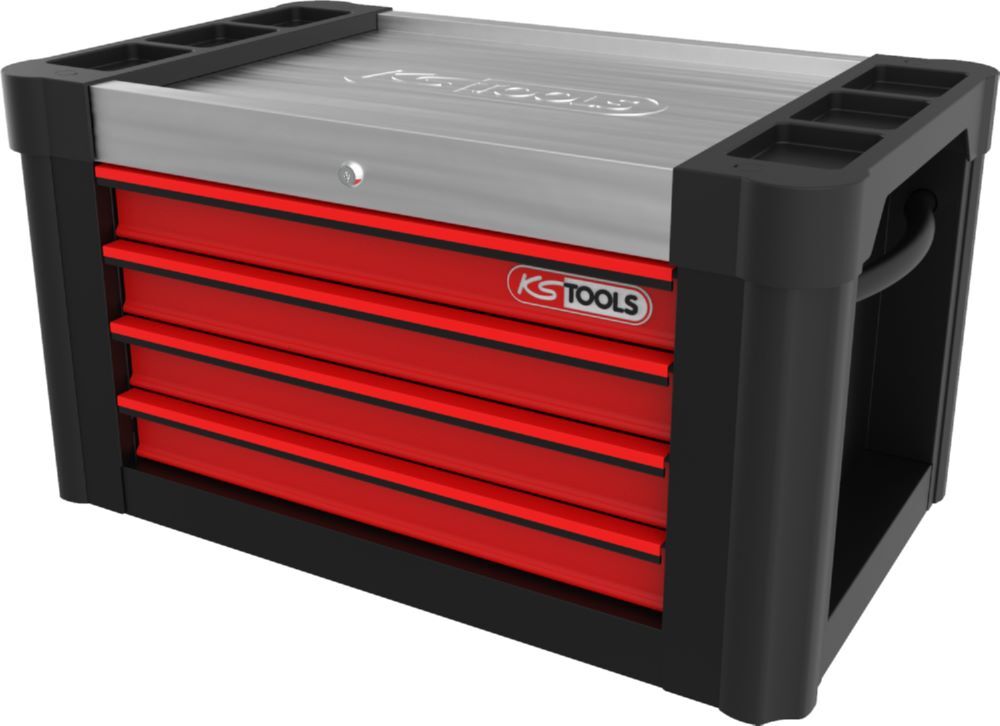 Produktbild PERFORMANCEplus P10TC SCHWARZ/ROT Werkstattwagenaufsatz mit 4 Schubladen bild 3