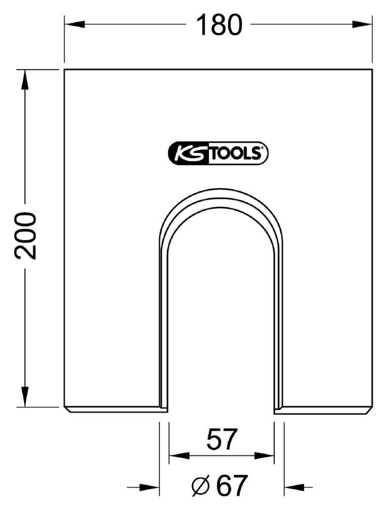 KS Tools Prismenplatte Durchmesser 67,0 mm Produktbild KS Tools Prismenplatte Durchmesser 67,0 mm bild 2