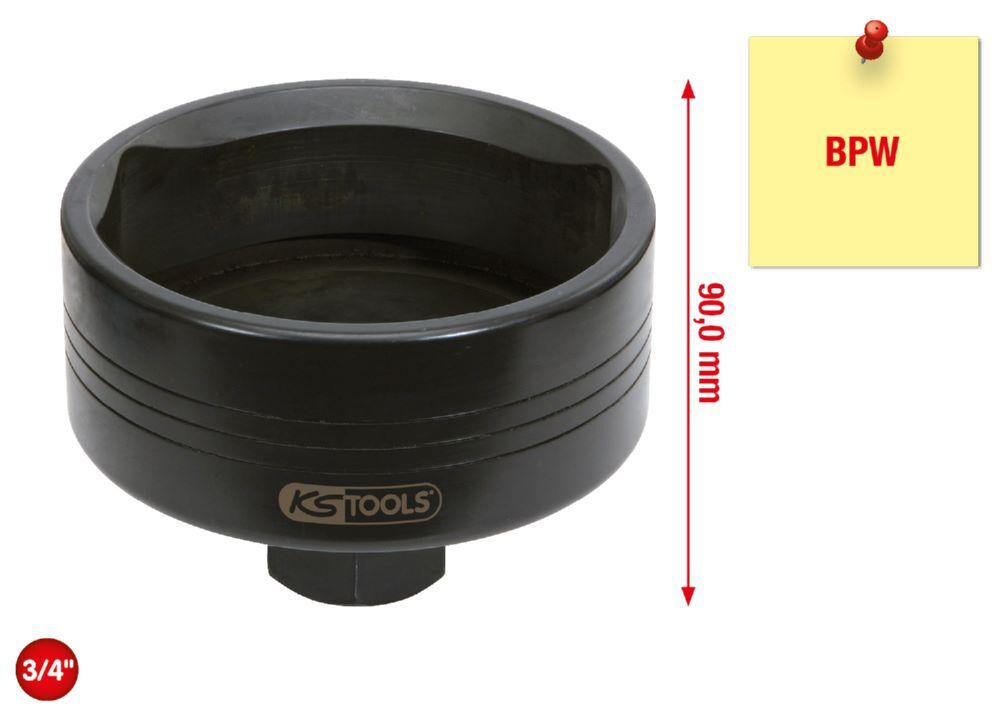 Produktbild Radkapsel-Stecknuss für BPW, 111mm, 6-kant bild 2