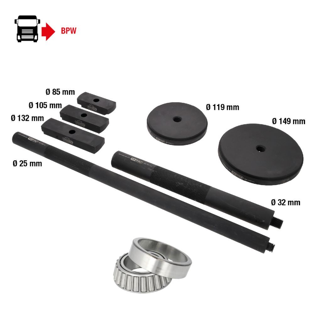 KS Tools Radlager Werkzeug Satz für BPW 7 teilig Produktbild KS Tools Radlager Werkzeug Satz für BPW 7 teilig bild 2