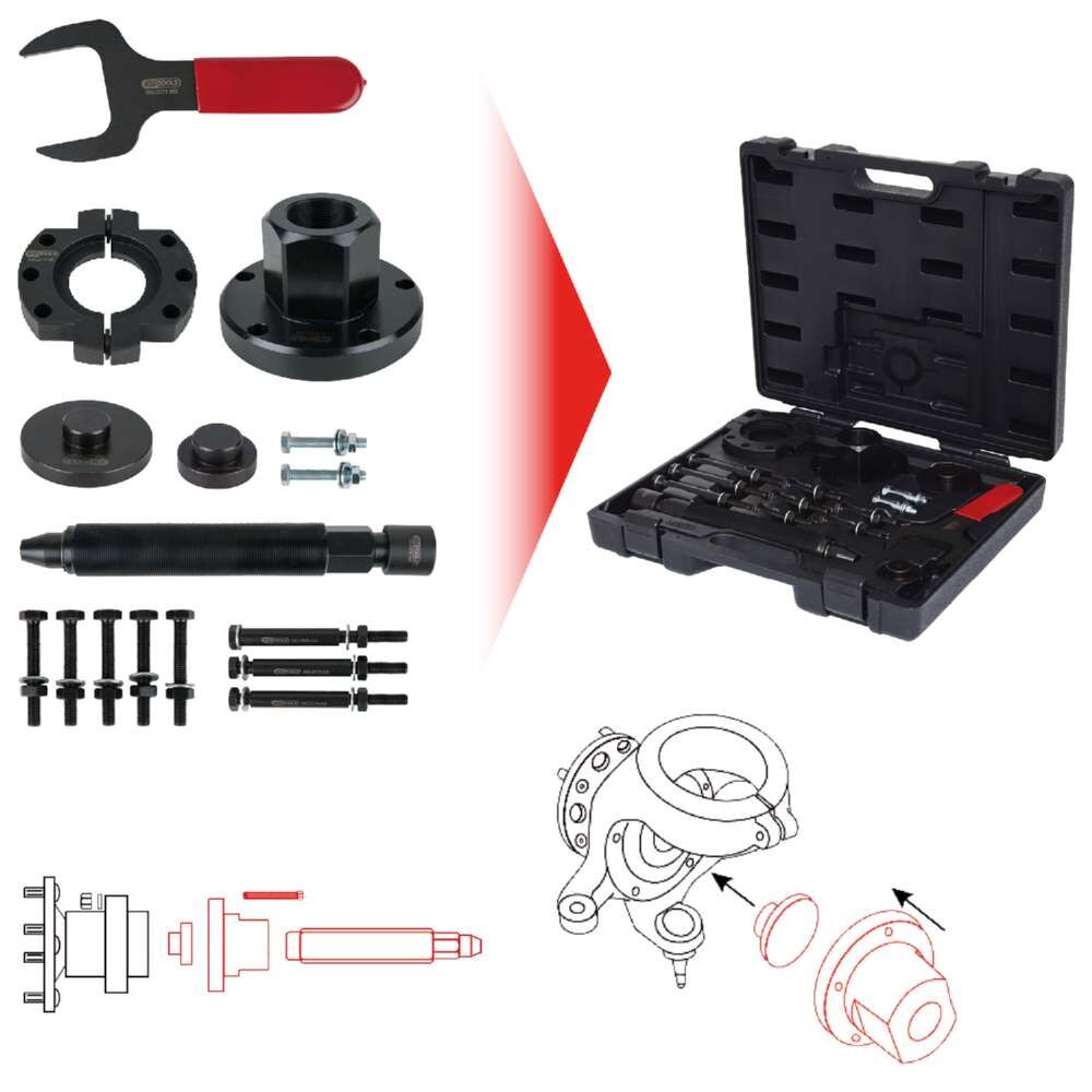 KS Tools Radlager Werkzeug Satz für Ford Transit 17 Teile Produktbild KS Tools Radlager Werkzeug Satz für Ford Transit 17 Teile bild 10