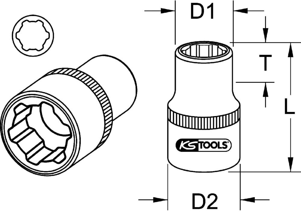 Produktbild 3/8" RESCUEpower Stecknuss, 12mm bild 4
