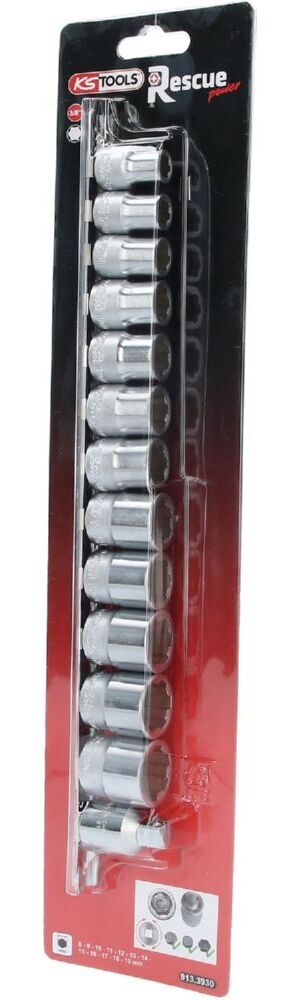 Produktbild 3/8" RESCUEpower Stecknuss-Satz, 13-tlg 8-19mm bild 4
