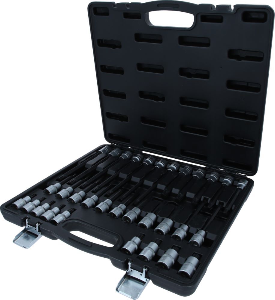 Produktbild KS Tools RIBE Bit-Stecknuss-Satz 32 teilig kurz lang und extra lang 1/2 Zoll