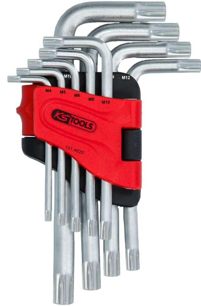 KS Tools Winkelstiftschlüsselsatz Ribe kurz 9 Teile Produktbild KS Tools Winkelstiftschlüsselsatz Ribe kurz 9 Teile