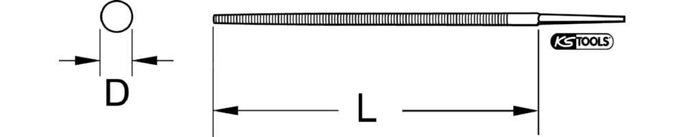 KS Tools Feilenblatt rund Form F 150 mm Hieb 1 Produktbild KS Tools Feilenblatt rund Form F 150 mm Hieb 1 bild 2