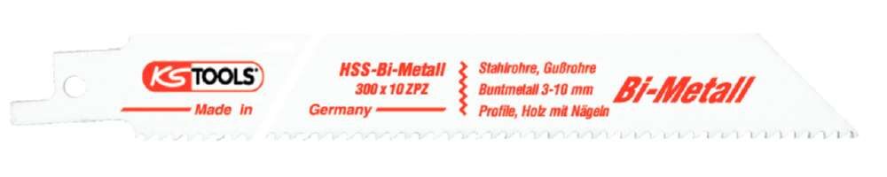 KS Tools Säbelsägeblatt 300mm Zahnabstand 2,5mm 5er Pack Produktbild KS Tools Säbelsägeblatt 300mm Zahnabstand 2,5mm 5er Pack