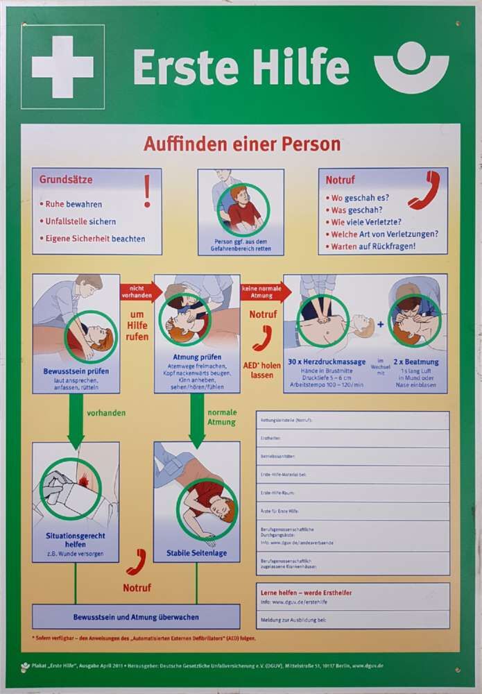 KS Tools Schild Erste Hilfe Aushang Produktbild KS Tools Schild Erste Hilfe Aushang