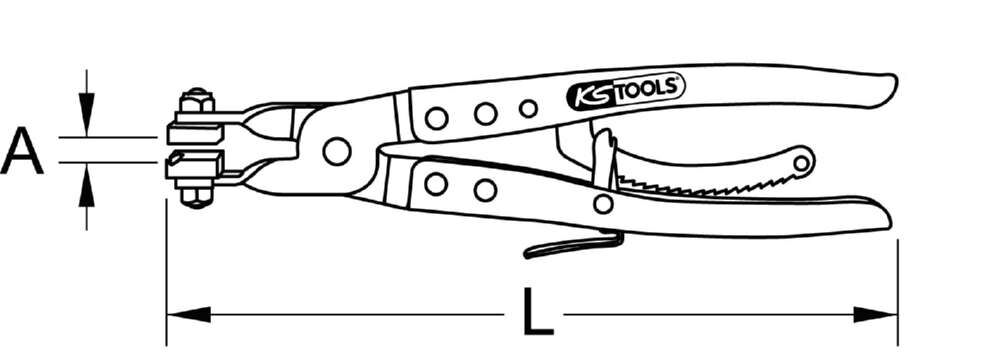 KS Tools Schlauchschellenzange Maulgröße 0 - 40 mm Gesamtlänge 220 mm Produktbild KS Tools Schlauchschellenzange Maulgröße 0 - 40 mm Gesamtlänge 220 mm bild 3