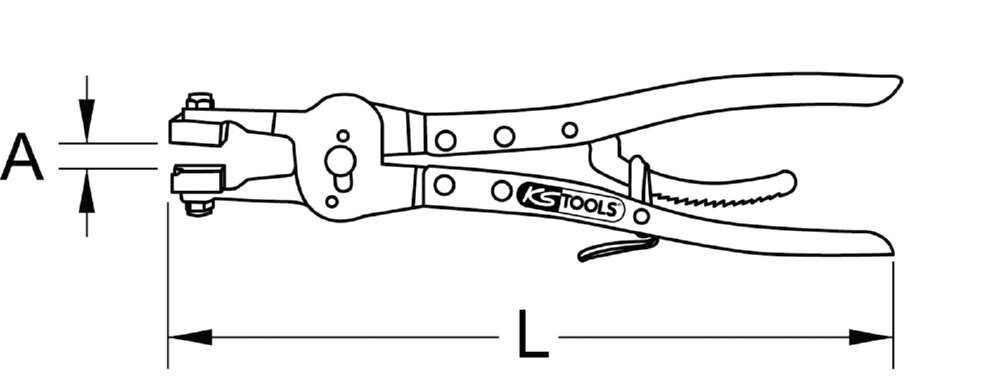 KS Tools Schlauchschellenzange abgewinkelt Produktbild KS Tools Schlauchschellenzange abgewinkelt bild 2