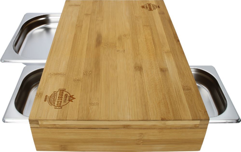 Produktbild KS Tools Schneidbrett mit 3 Edelstahl Auffangschalen