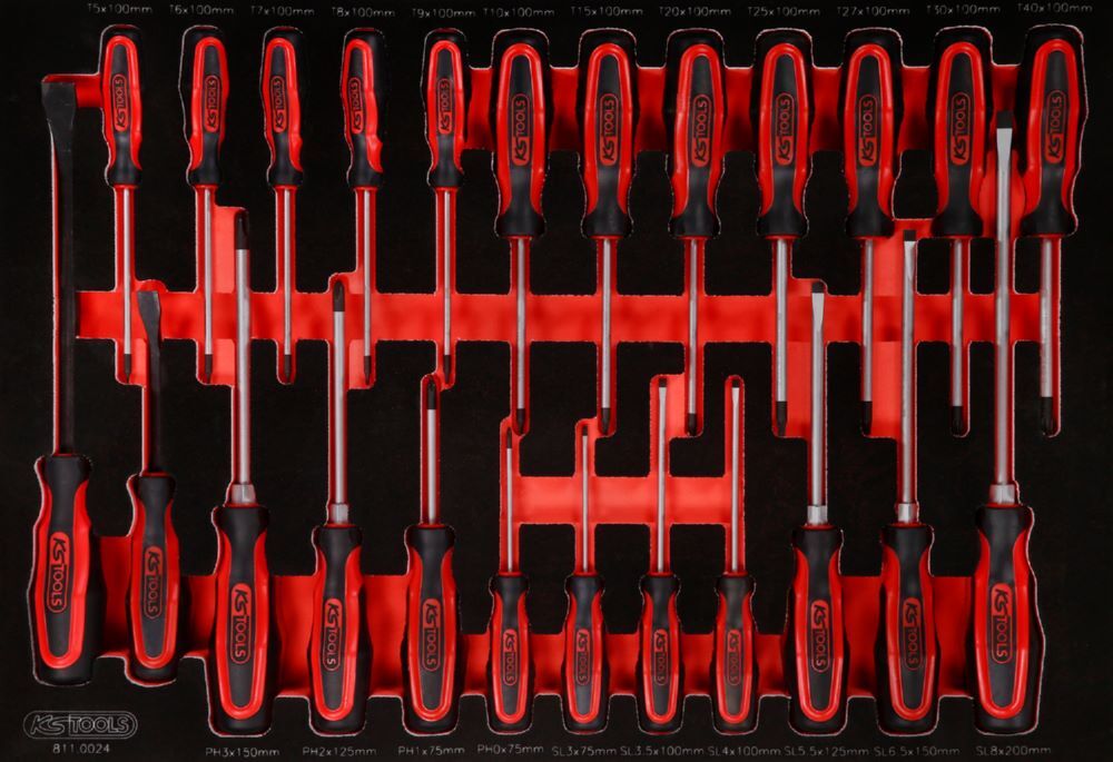 Produktbild KS Tools Schraubendreher Satz 561 x 388 mm 24 teilig