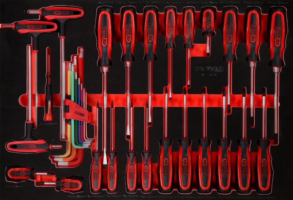 Produktbild KS Tools Schraubendreher Satz Einlagegröße M 34 teilig