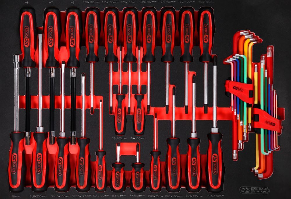 Produktbild KS Tools Schraubendreher Satz 1/1 Systemeinlage 41 teilig