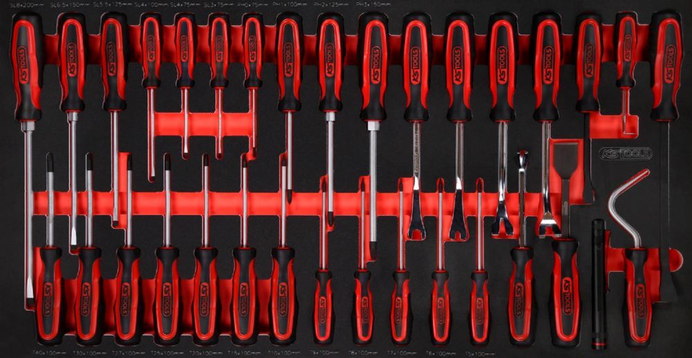 Produktbild KS Tools Schraubendreher Satz mit 1.1/3 Systemeinlage 33 teilig