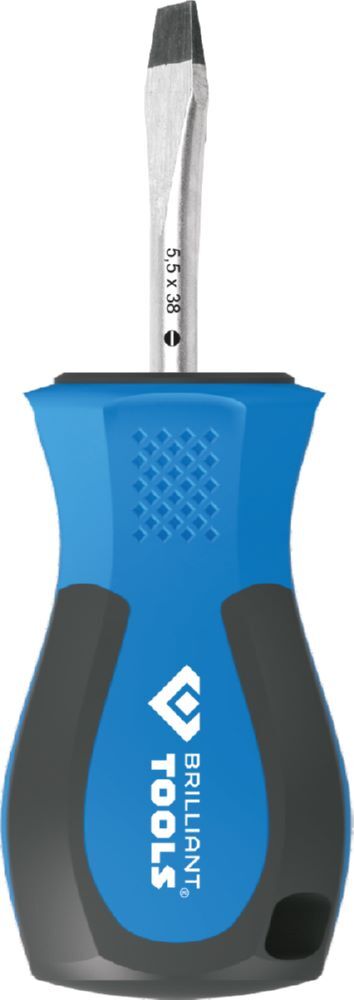 Brilliant Tools Schraubendreher Schlitz 5,5 x 38 mm kurze Form Produktbild Brilliant Tools Schraubendreher Schlitz 5,5 x 38 mm kurze Form