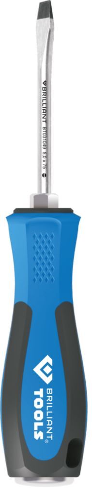 Brilliant Tools Schraubendreher Schlitz mit Schlagkappe 5,0 x 75 mm Produktbild Brilliant Tools Schraubendreher Schlitz mit Schlagkappe 5,0 x 75 mm