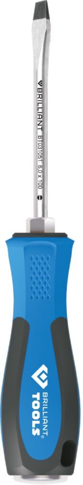 Brilliant Tools Schraubendreher Schlitz mit Schlagkappe 6,0 x 100 mm Produktbild Brilliant Tools Schraubendreher Schlitz mit Schlagkappe 6,0 x 100 mm