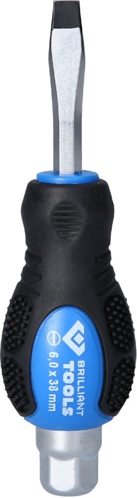Brilliant Tools Schraubendreher Schlitz mit Schlagkappe 6,0 mm x 38 mm Produktbild Brilliant Tools Schraubendreher Schlitz mit Schlagkappe 6,0 mm x 38 mm